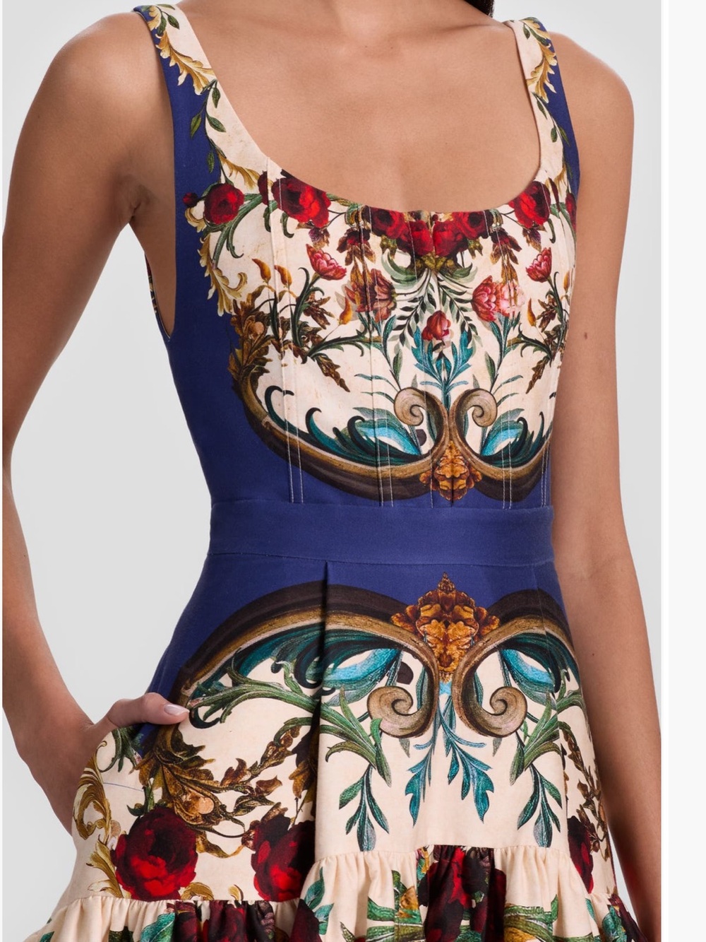 Alice & Olivia Diana print high low dress - Picture 3 of 5